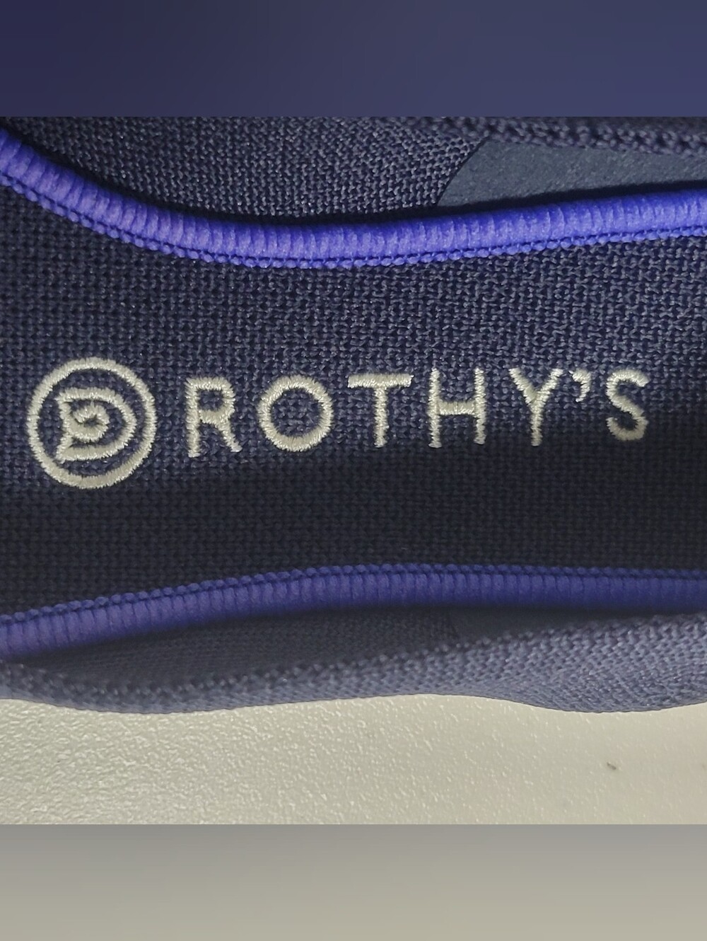 Rothy's The Point Navy Blue Knit Pointed Toe Flats Size 9. - Picture 2 of 12